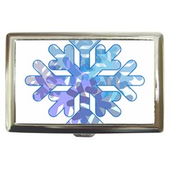 Snowflake Blue Snow Snowfall Cigarette Money Cases by Amaryn4rt