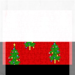 Christmas Trees Rectangular Jigsaw Puzzl by Nexatart