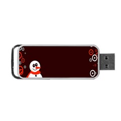 Snowman Holidays, Occasions, Christmas Portable Usb Flash (one Side) by Nexatart