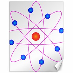 Atom Model Vector Clipart Canvas 12  X 16   by Nexatart