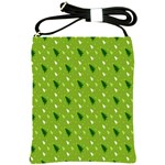 Green Christmas Tree Background Shoulder Sling Bags Front