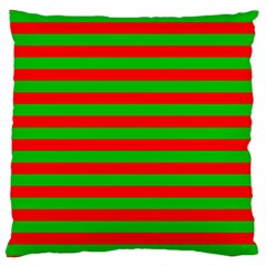 Pattern Lines Red Green Large Cushion Case (one Side) by Nexatart