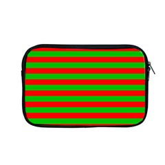 Pattern Lines Red Green Apple Macbook Pro 13  Zipper Case by Nexatart