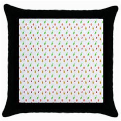 Fruit Pattern Vector Background Throw Pillow Case (black) by Nexatart