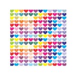 Heart Love Color Colorful Small Satin Scarf (Square) Front