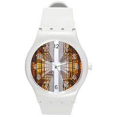 Architecture Facade Buildings Windows Round Plastic Sport Watch (m) by Nexatart