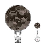 Background For Scrapbooking Or Other Camouflage Patterns Beige And Brown Stainless Steel Nurses Watch Front