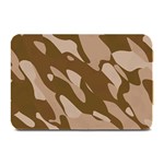 Background For Scrapbooking Or Other Beige And Brown Camouflage Patterns Plate Mats 18 x12  Plate Mat