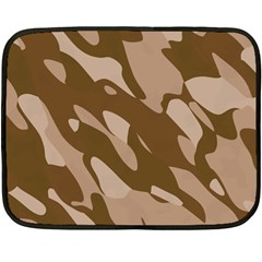 Background For Scrapbooking Or Other Beige And Brown Camouflage Patterns Double Sided Fleece Blanket (mini)  by Nexatart