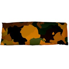 Background For Scrapbooking Or Other Camouflage Patterns Orange And Green Body Pillow Case Dakimakura (two Sides) by Nexatart