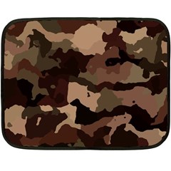 Background For Scrapbooking Or Other Camouflage Patterns Beige And Brown Fleece Blanket (mini) by Nexatart