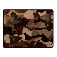 Background For Scrapbooking Or Other Camouflage Patterns Beige And Brown Double Sided Fleece Blanket (small)  by Nexatart