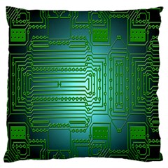 Board Conductors Circuits Large Cushion Case (one Side) by Nexatart