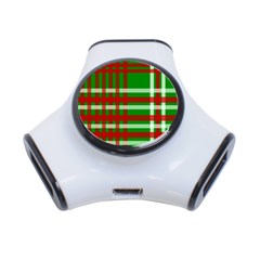 Christmas Colors Red Green White 3-port Usb Hub by Nexatart