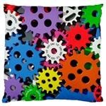 Colorful Toothed Wheels Large Cushion Case (One Side) Front