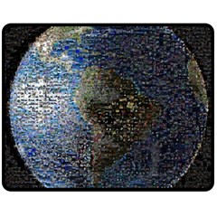 World Mosaic Fleece Blanket (medium)  by Nexatart