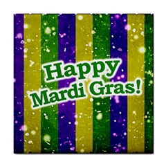 Happy Mardi Gras Poster Tile Coasters by dflcprints