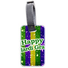 Happy Mardi Gras Poster Luggage Tags (two Sides) by dflcprints