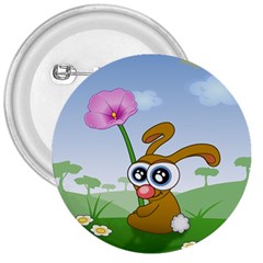 Easter Spring Flowers Happy 3  Buttons by Nexatart