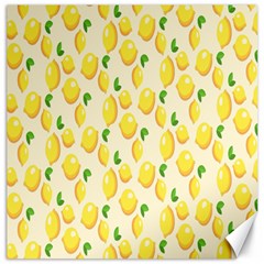 Pattern Template Lemons Yellow Canvas 12  X 12   by Nexatart