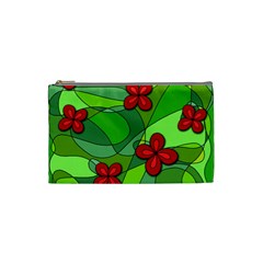 Flowers Cosmetic Bag (small)  by Valentinaart