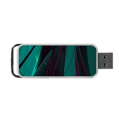 Abstract Green Purple Portable Usb Flash (two Sides) by Nexatart