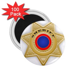 Sheriff S Star Sheriff Star Chief 2 25  Magnets (100 Pack)  by Nexatart