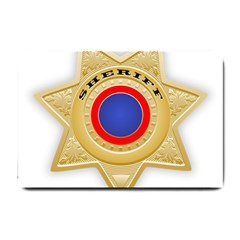 Sheriff S Star Sheriff Star Chief Small Doormat  by Nexatart