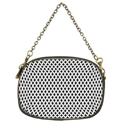 Diamond Black White Shape Abstract Chain Purses (two Sides)  by Nexatart