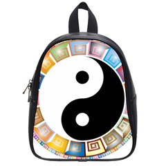 Yin Yang Eastern Asian Philosophy School Bags (small)  by Nexatart