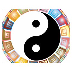 Yin Yang Eastern Asian Philosophy Double Sided Flano Blanket (medium)  by Nexatart