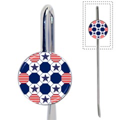 Patriotic Symbolic Red White Blue Book Mark by Nexatart