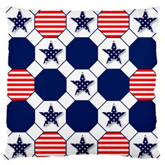 Patriotic Symbolic Red White Blue Standard Flano Cushion Case (two Sides) by Nexatart