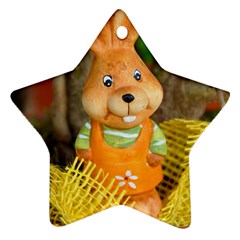 Easter Hare Easter Bunny Star Ornament (two Sides) by Nexatart