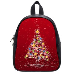 Colorful Christmas Tree School Bags (small)  by Nexatart