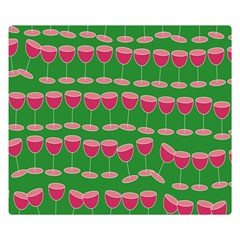 Wine Red Champagne Glass Red Wine Double Sided Flano Blanket (small)  by Nexatart