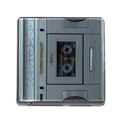 Vintage Tape Recorder Memory Card Reader (square) by Nexatart