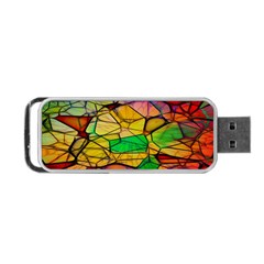 Abstract Squares Triangle Polygon Portable Usb Flash (two Sides) by Nexatart