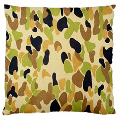 Army Camouflage Pattern Large Flano Cushion Case (one Side) by Nexatart