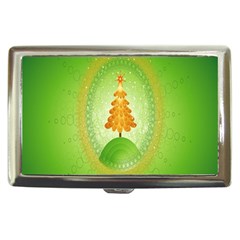 Beautiful Christmas Tree Design Cigarette Money Cases by Nexatart