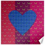 Butterfly Heart Pattern Canvas 16  x 16   15.2 x15.41  Canvas - 1