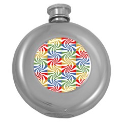 Candy Pattern  Round Hip Flask (5 Oz) by Nexatart