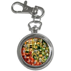 Candles Christmas Market Colors Key Chain Watches by Nexatart