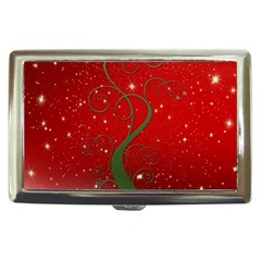 Christmas Modern Day Snow Star Red Cigarette Money Cases by Nexatart