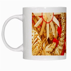 Christmas Straw Xmas Gold White Mugs by Nexatart