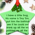 Little Frog Poem Ornament (Star) Front