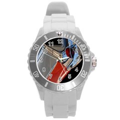 Classic Car Design Vintage Restored Round Plastic Sport Watch (l) by Nexatart