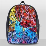 Colorful Graffiti Art School Bags(Large)  Front