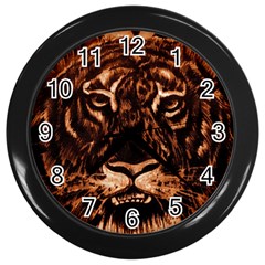 Eye Of The Tiger Wall Clocks (black) by Nexatart