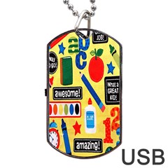 Fabric Cloth Textile Clothing Dog Tag Usb Flash (two Sides) by Nexatart